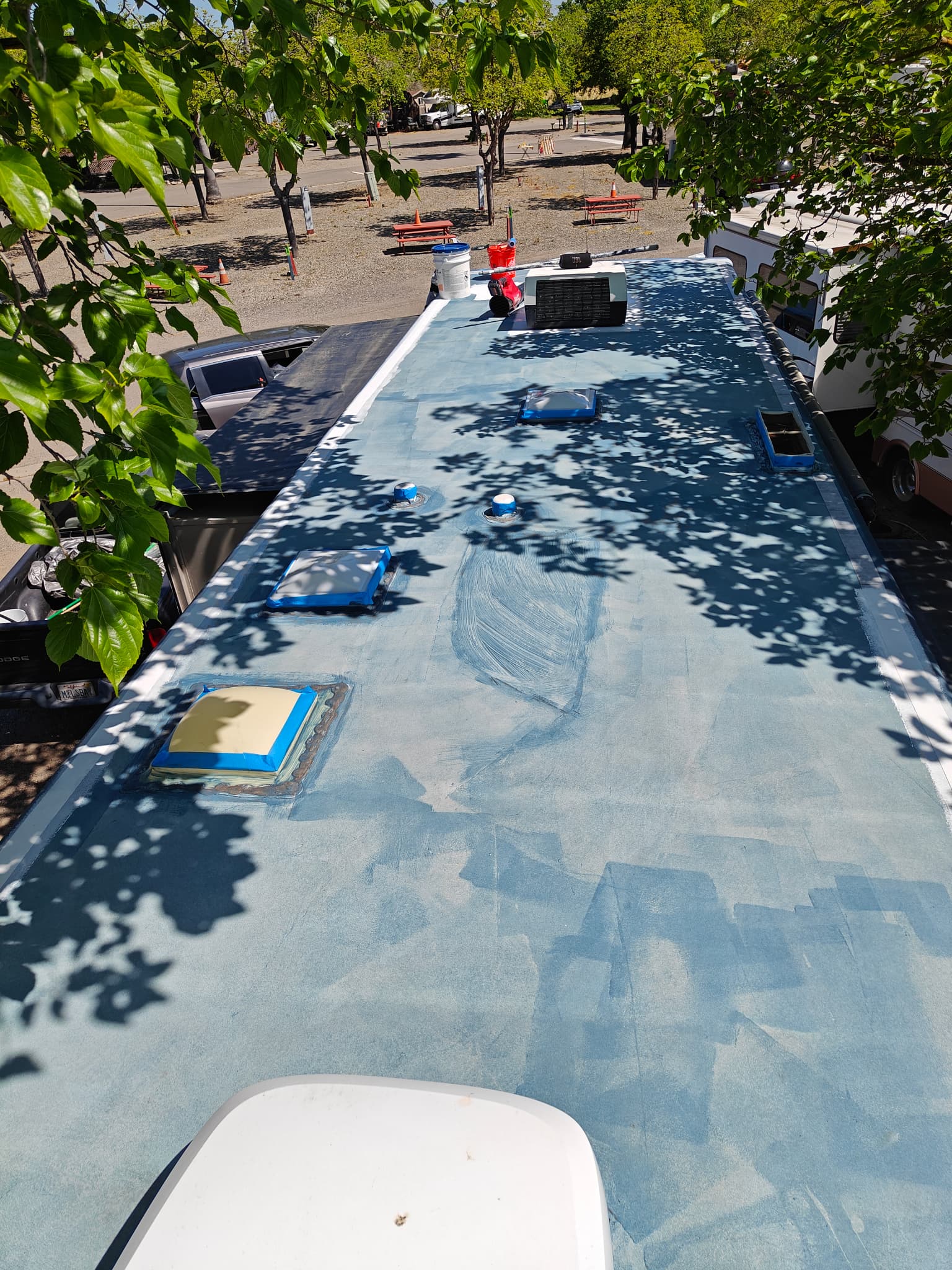 RV Roof Primer Application