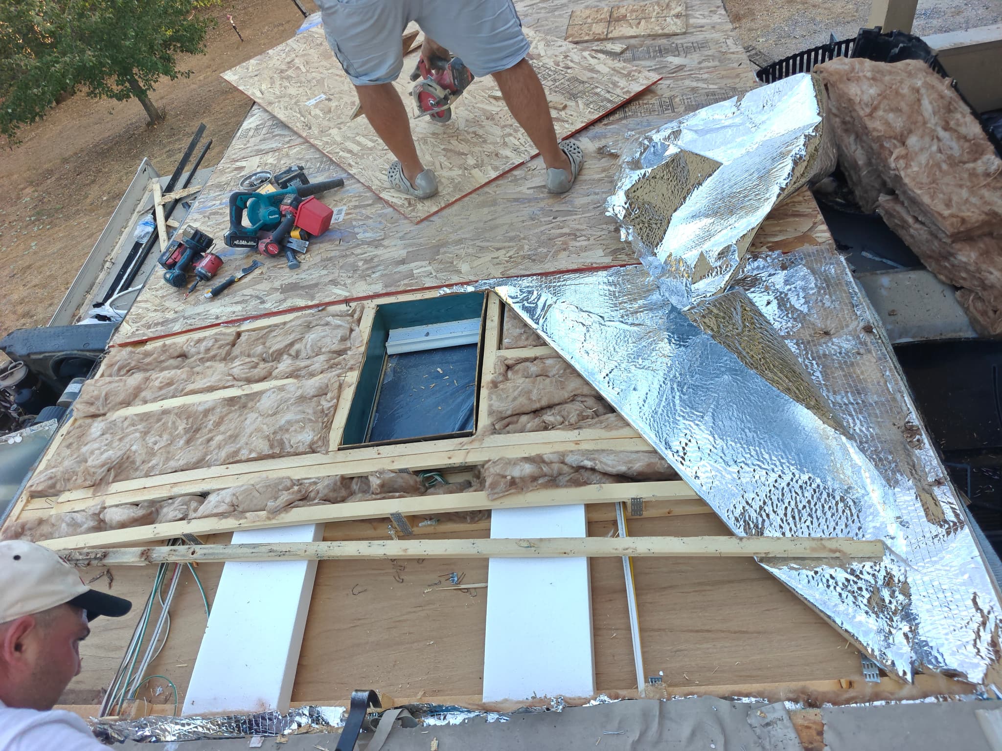 Joist replacement during roof rebuild