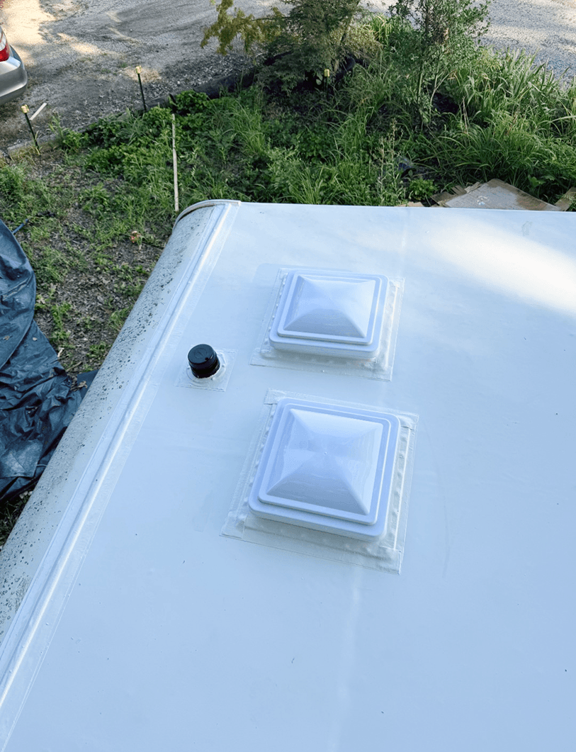 Finished RV roof after TPO replacement