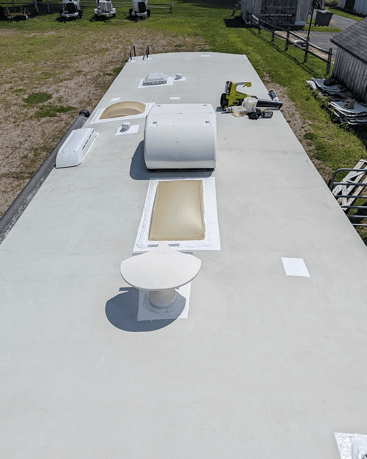 Finished maintenance with membrane hole repair
