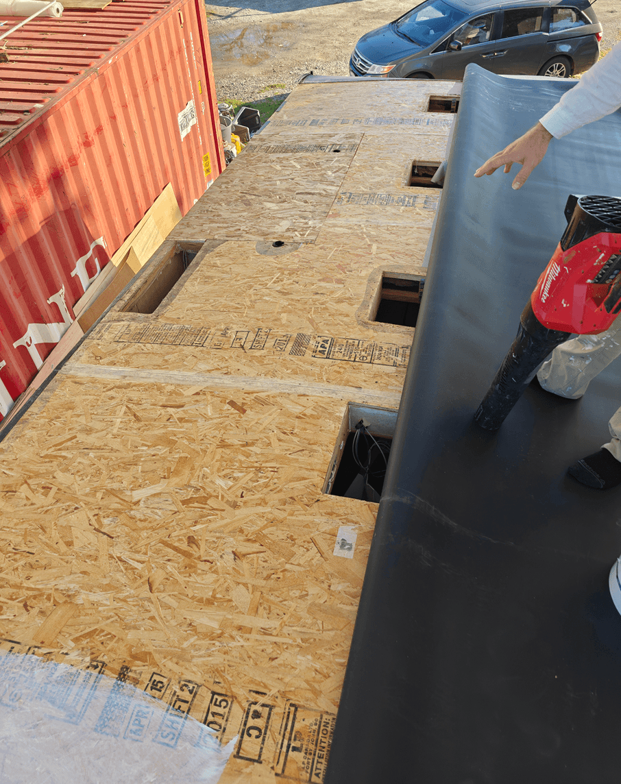 New OSB decking installed