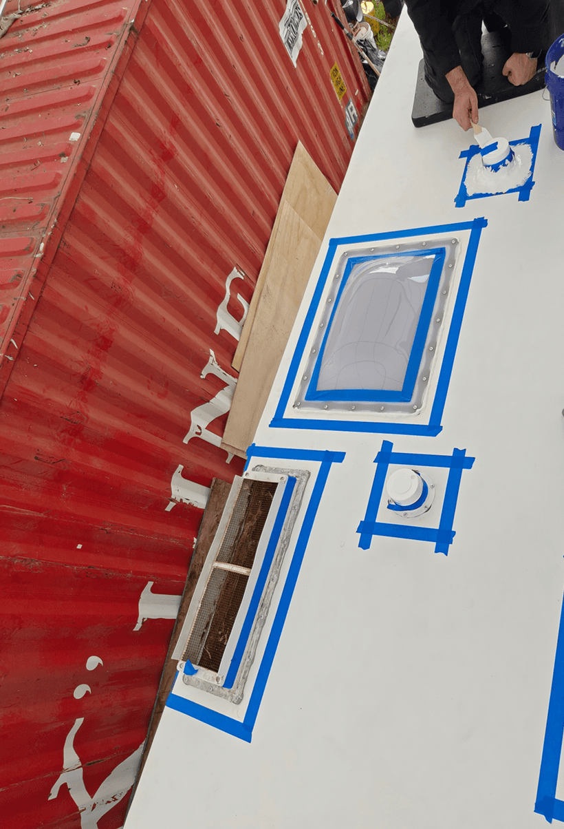 New TPO with taped roof elements