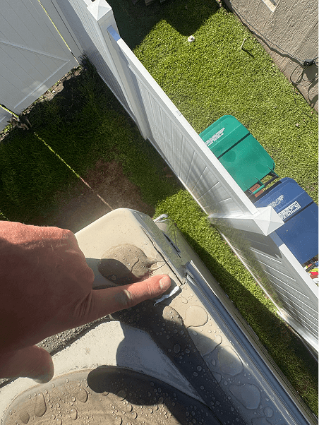 Cracks on RV roof before repair