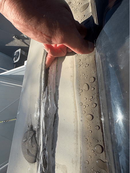 Cracked sealant on RV roof