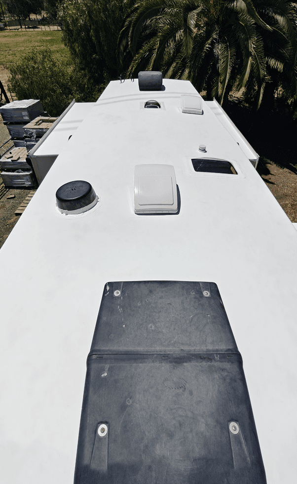 Finished RV roof after TPO replacement