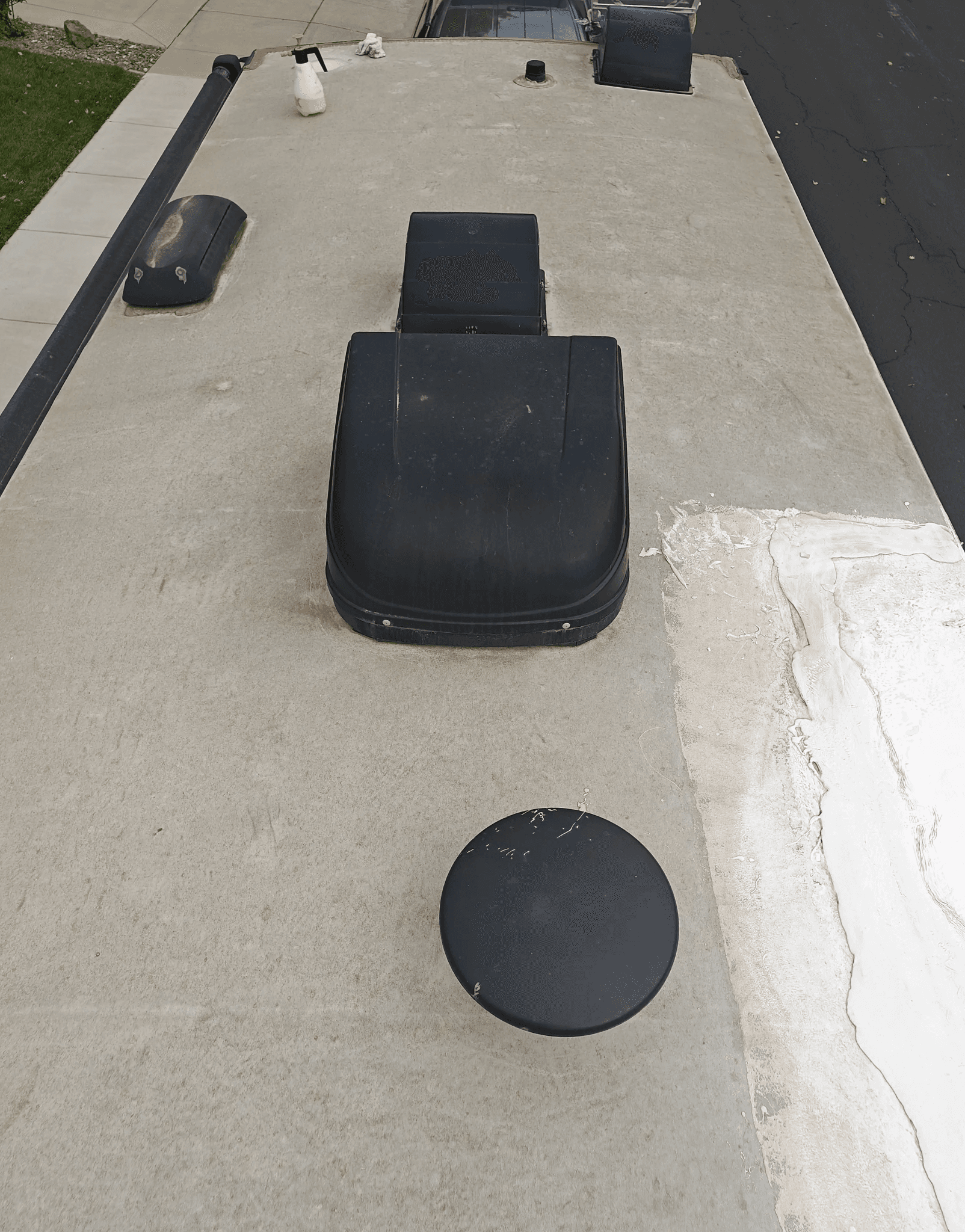 Old failed RV roof repair